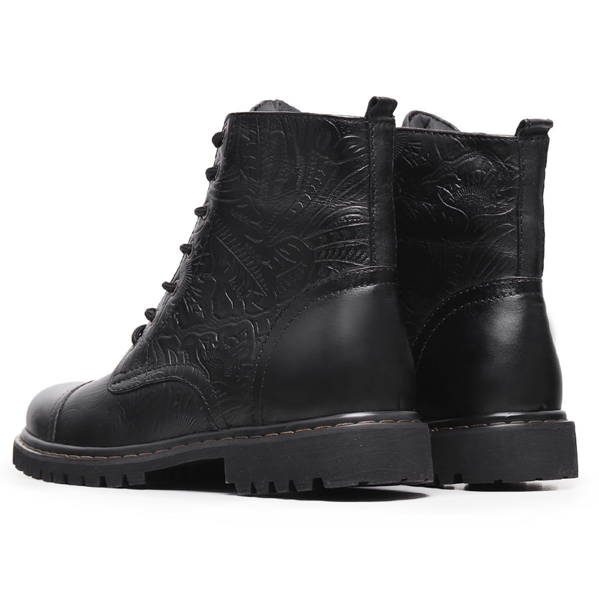 All Black Shelby Tooled Leather Boots