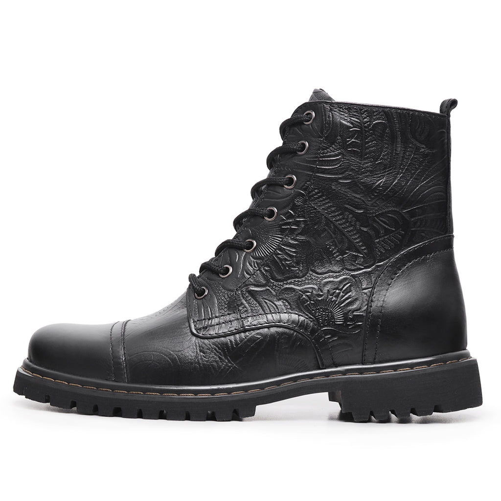 All Black Shelby Tooled Leather Boots