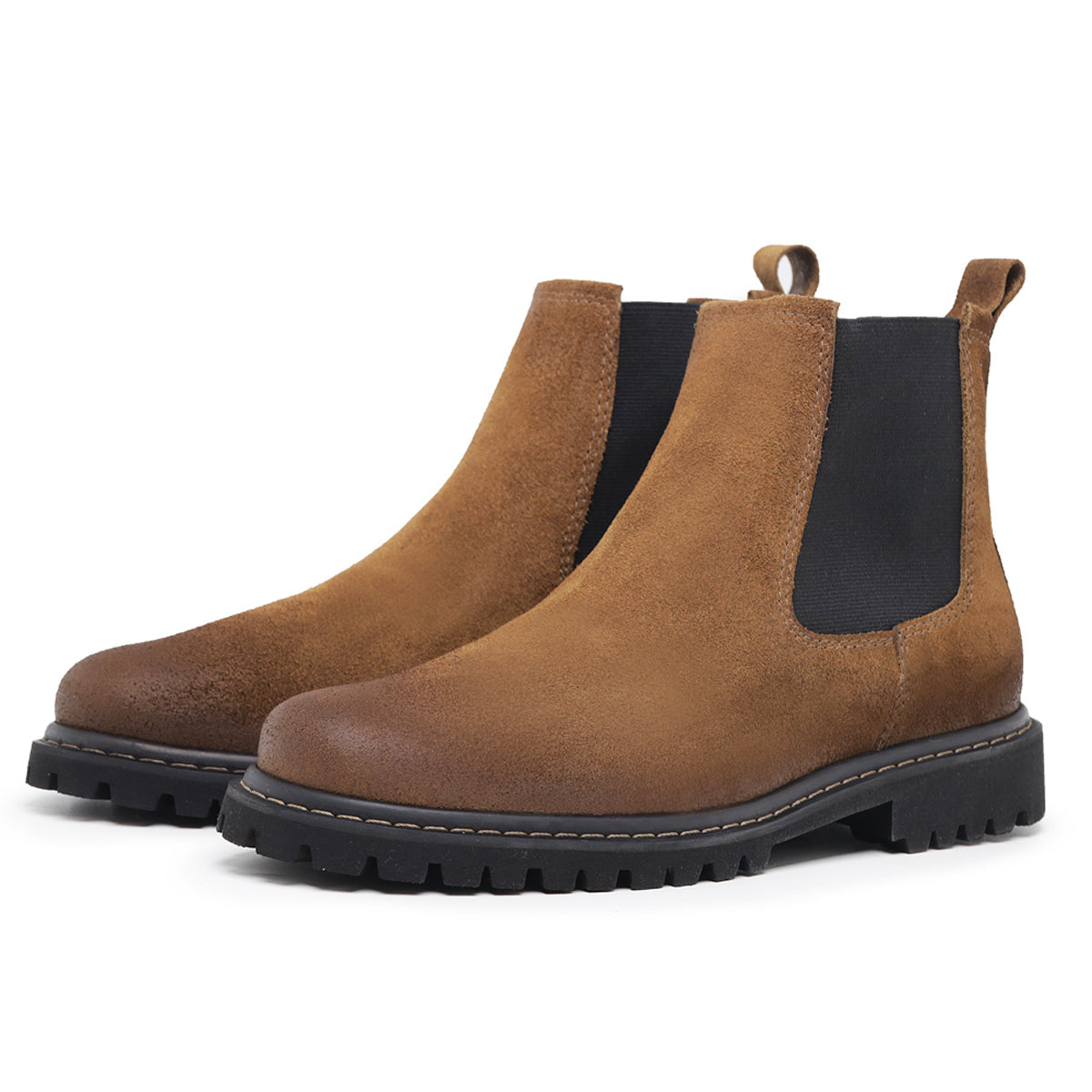 Tobacco Thomas Suede Lug Sole Chelsea Boots