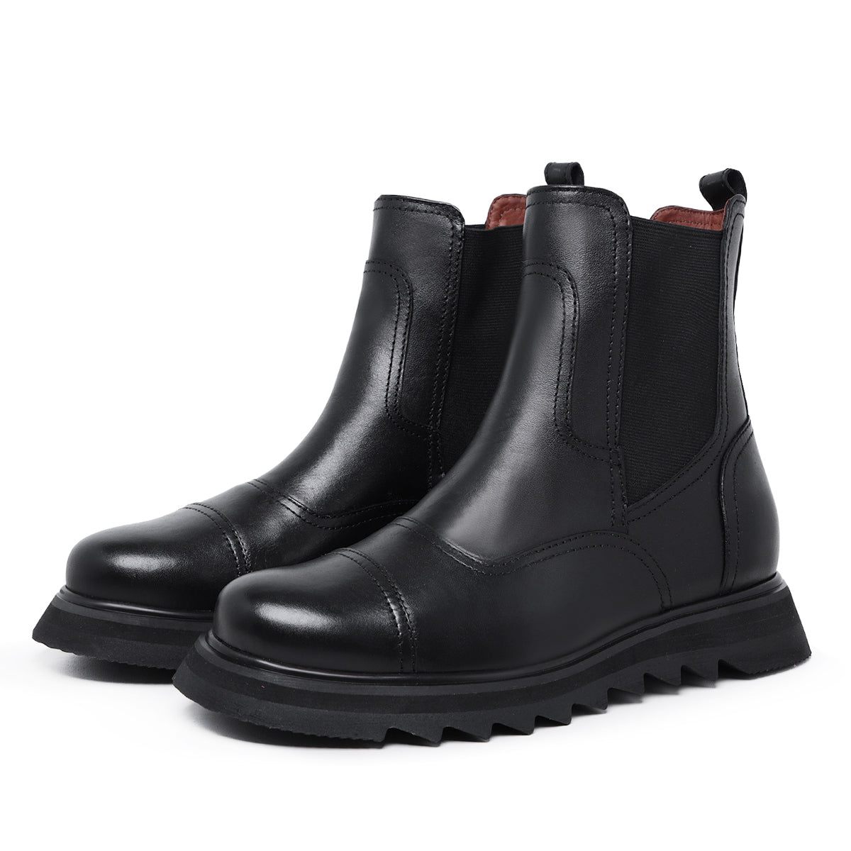 Black Ward Leather Chelsea Boots