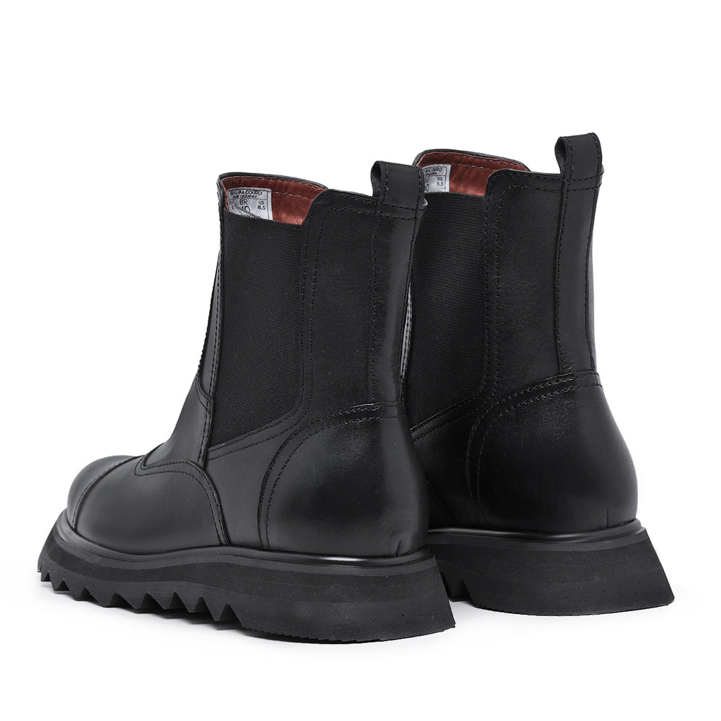Black Ward Leather Chelsea Boots