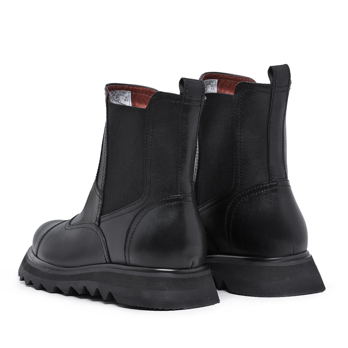 Black Ward Leather Chelsea Boots