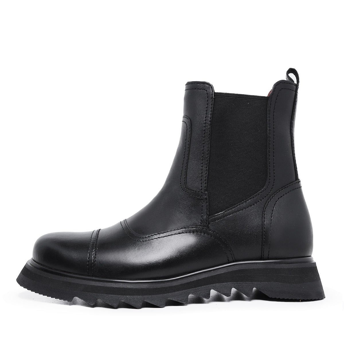 Black Ward Leather Chelsea Boots