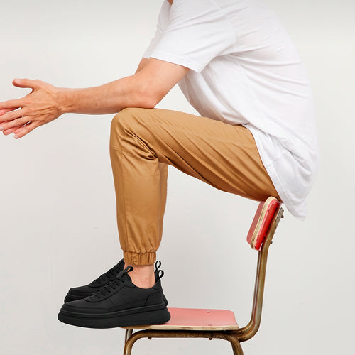 All Black Colter Leather Sneakers