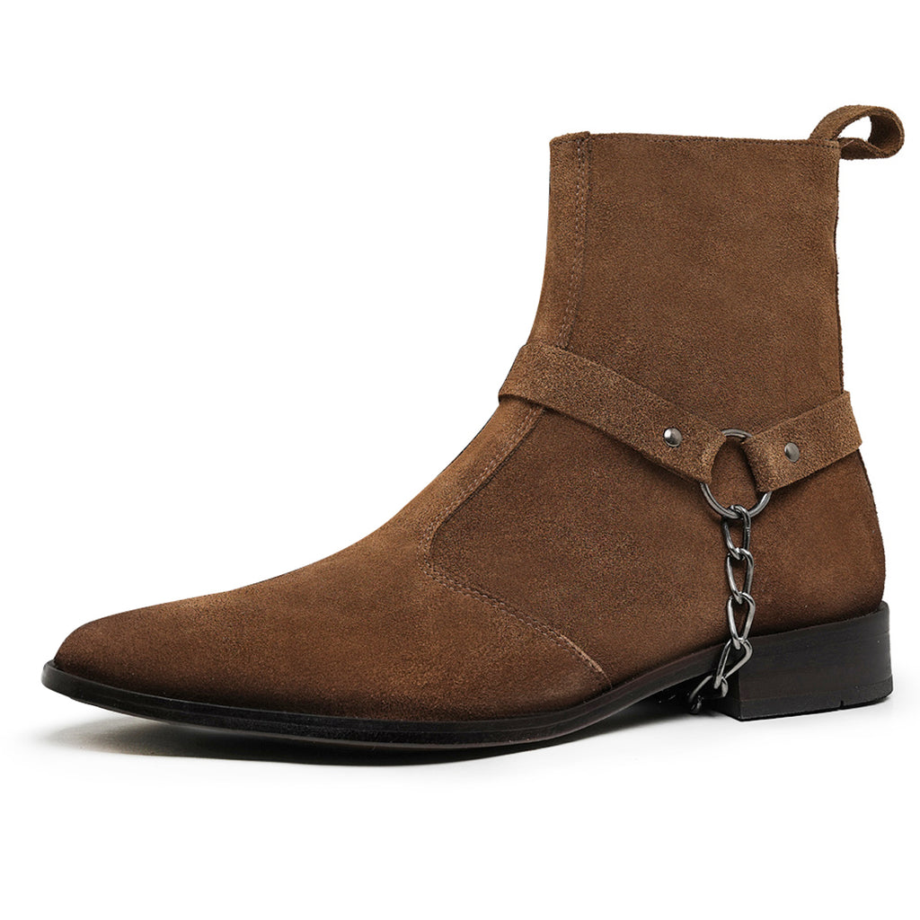 Tobacco Eskel Suede Harness Boots